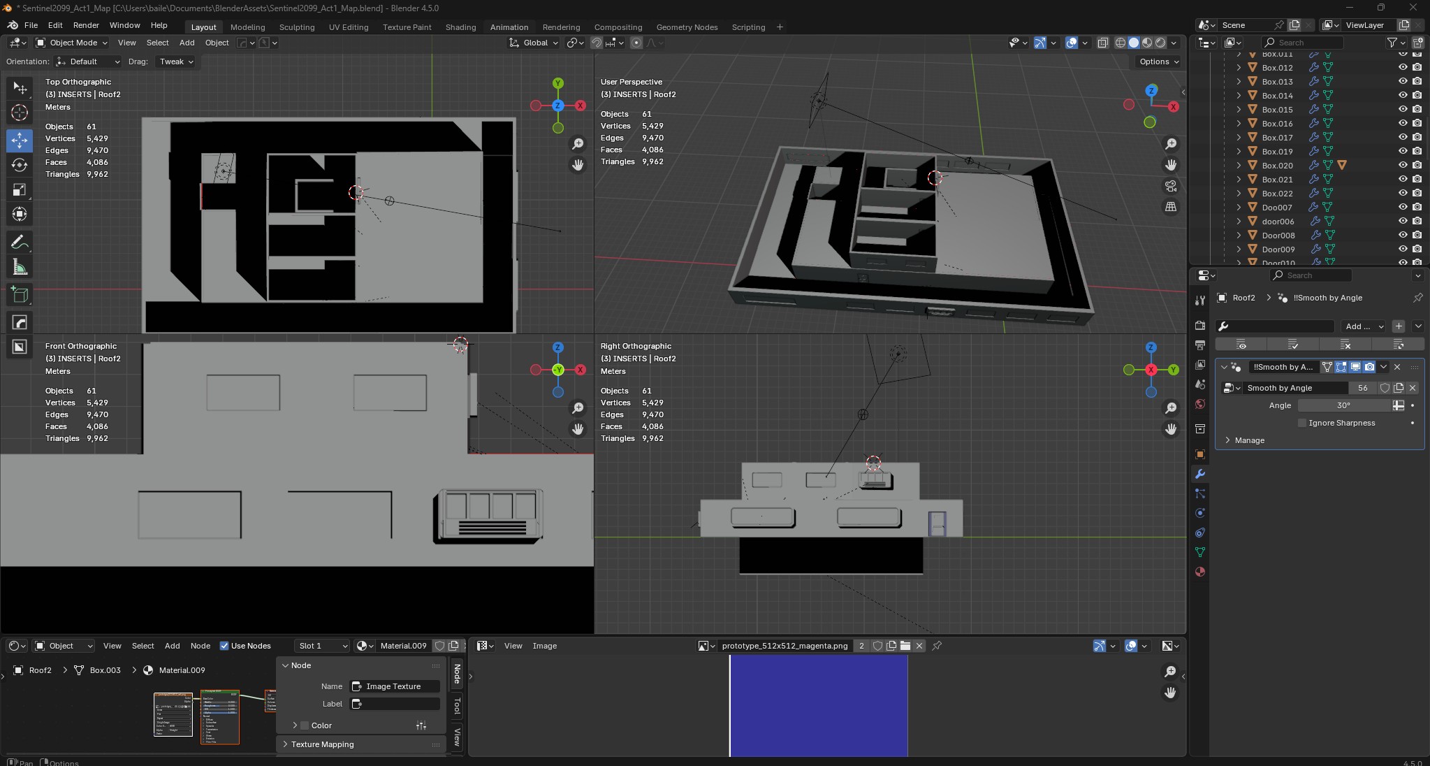 Model being created in Blender