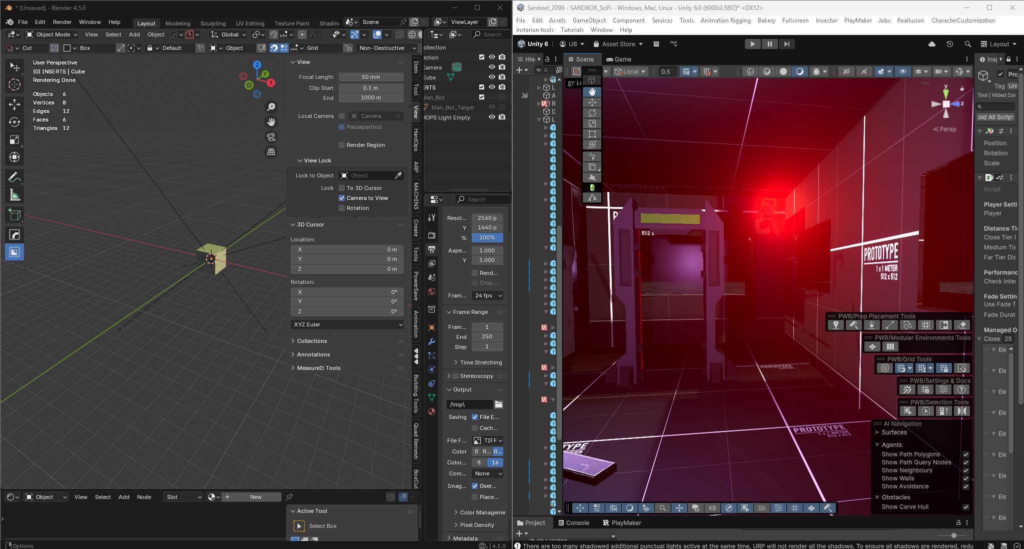 Visual diagram of Blender to Unity workflow